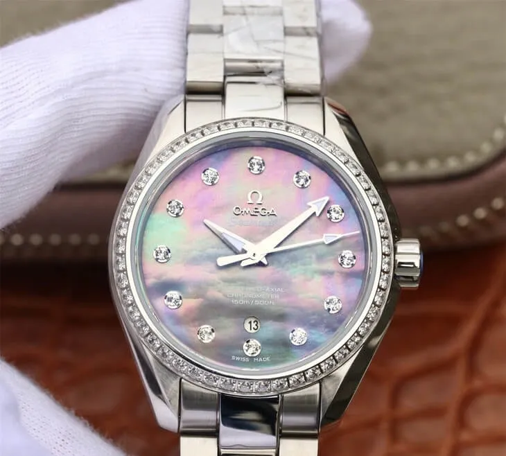 Omega Seamaster 231.15.34.20.57.001 Aqua Terra 150M 3S Factory 1:1 Best Edition Replica Watch Diamond Dial